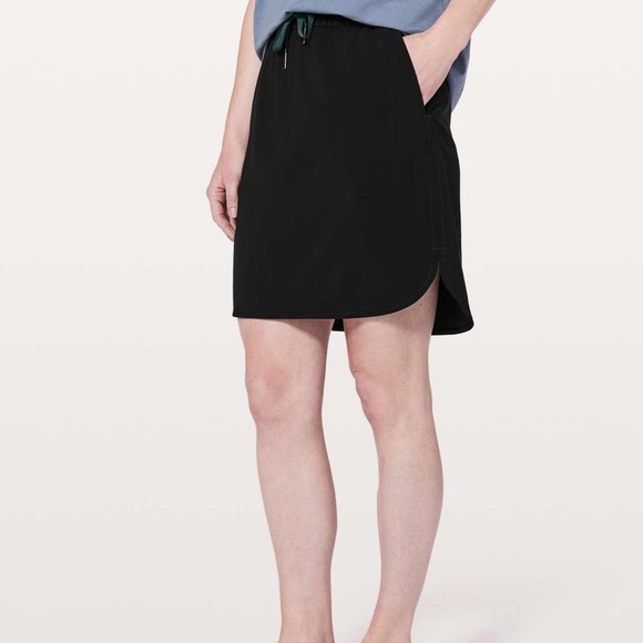 lululemon athletica Dresses & Skirts - Lululemon On The Fly Skirt 21" Black Pockets Athleisure Outdoor Hiking-4
